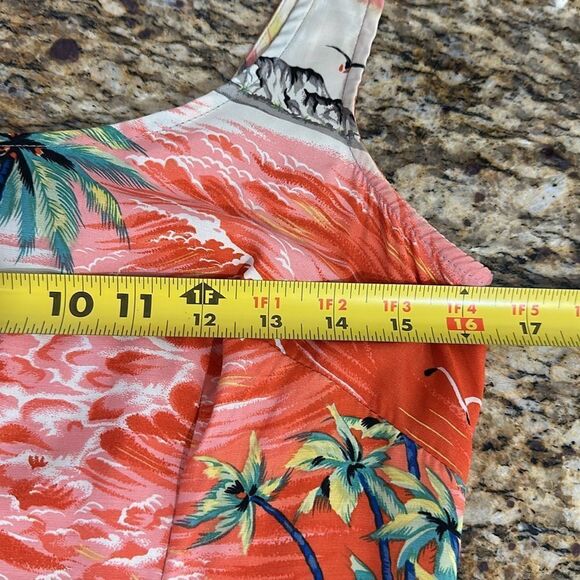 Rampage Vintage Tropical Print Sleeveless Hawaiian Wrap Sarong Dress Size 7 - Picture 5 of 8